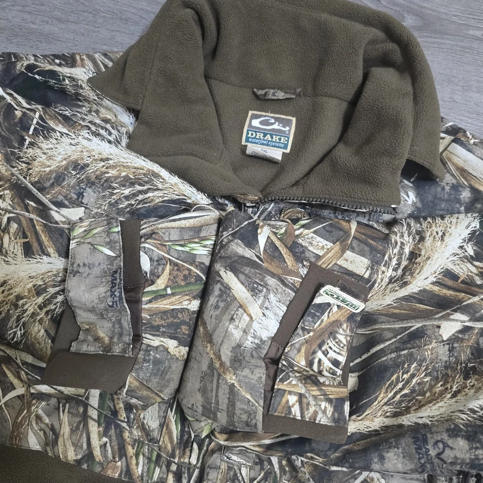 Drake Waterfowl Pullover Jacket Men’s Size 2XL Eqwader 1/4 Zip Realtree Max-5 - Image 3 of 4