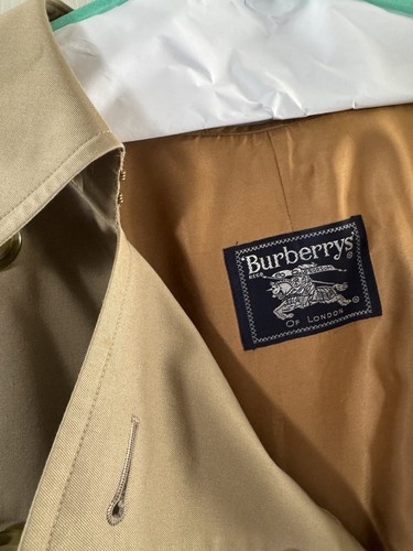 Burberry Vintage Beige Cotton Blend Check Trench Coat 38 Short with wool liner - Picture 16 of 23