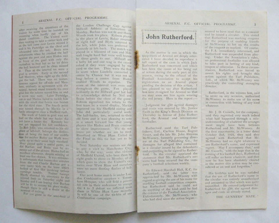 ARSENAL v EVERTON 1925/1926 *VG Condition Football Programme* - Image 3 of 4