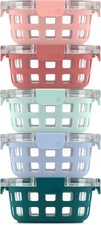 Ello Duraglass 3.4 Cup Round Meal Prep Sets 10Pc, 5 Cup, Melon Rounds 