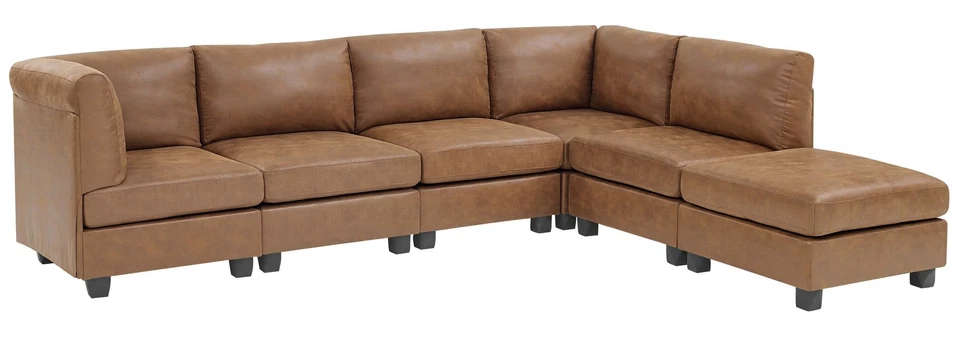 Seccional modular de cuero sintético Foto 2 de 4