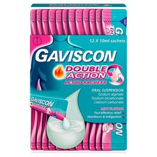 Image of Gaviscon Double Action Mint Sachets 12 x 10ml