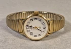 Vintage Timex Easy Reader Watch Women 23mm Gold Tone Indiglo Stretch New Battery