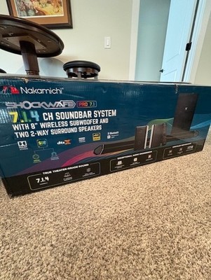 Nakamichi Shockwafe Pro 7.1.4 600W Soundbar System -EXCELLENT CONDITION w/REMOTE