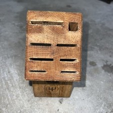 Wusthof Knife Wood Block 9 Slots Kitchen Accessories Butcher Steak Knives Holder