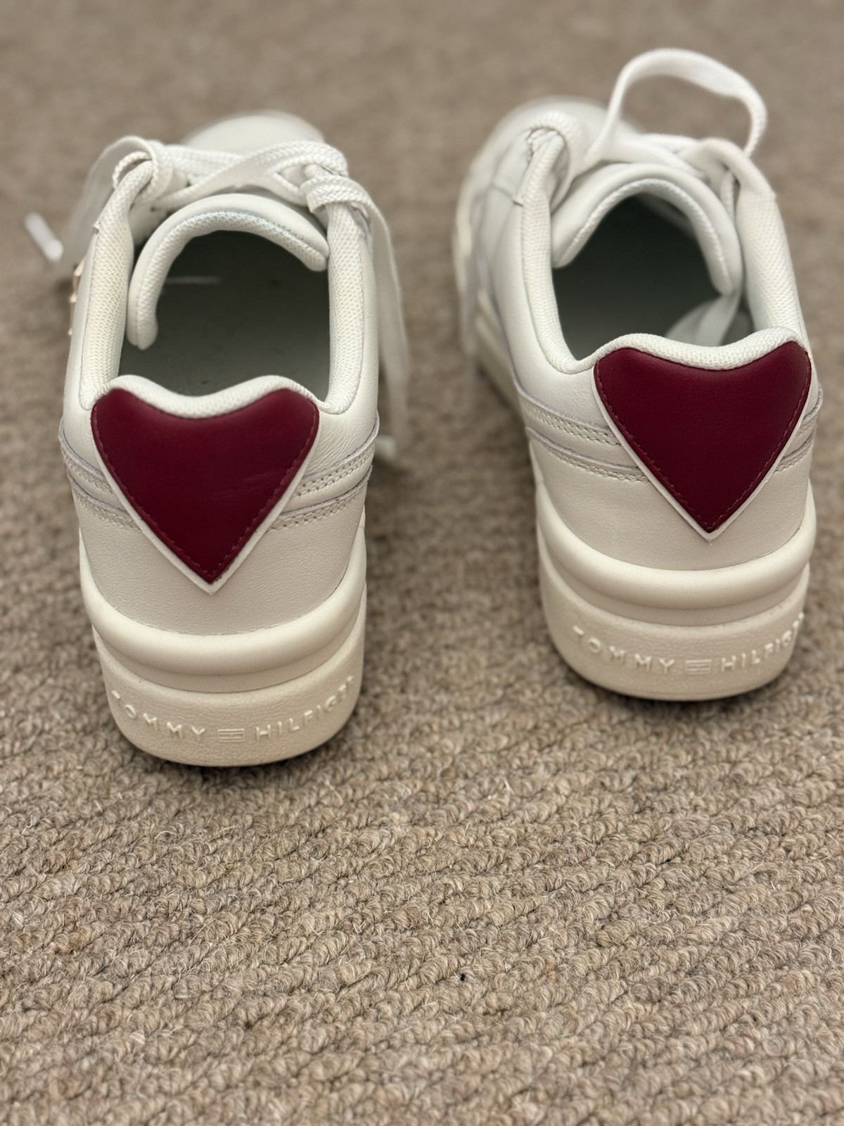 Tommy Hilfiger Size 3 White Trainers - Like New, Worn Once! image 2