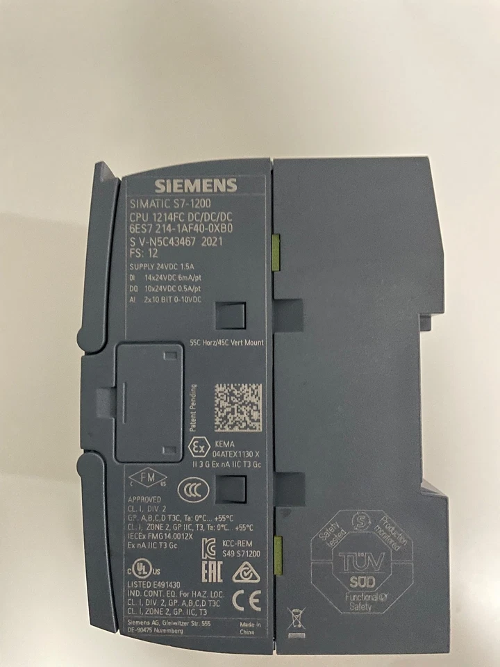 Siemens Simatic S7-1200F CPU1214FC 6ES7214-1AF40-0XB0 ( 6ES7 214-1AF40-0XB0 ) - Imagen 2 de 2