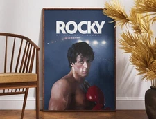 Rocky Balboa Poster, Printable Wall Art, Movie Lover Gift, Home Decor, Film Post