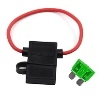 Inline Fuse Holder 30A, 14 AWG Gauge Wire Car Auto Blade Fuse 30A Waterproof
