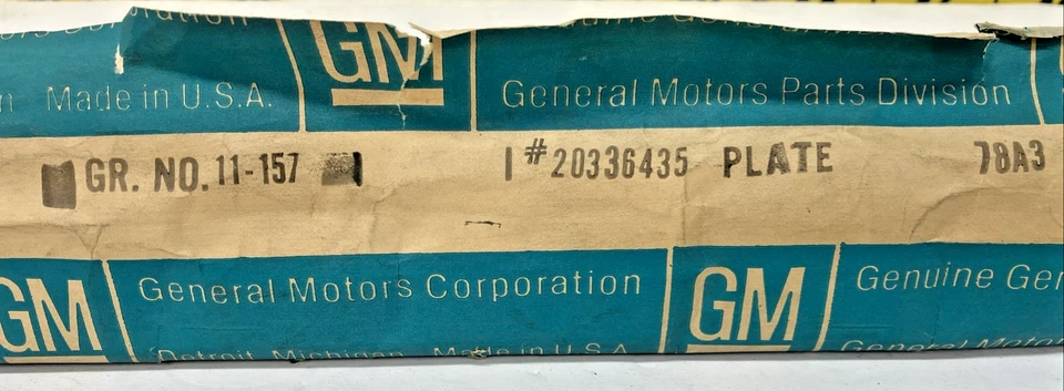 Nuevo OEM GM LH placa de umbral delantero 20336435 1982-1985 Chevrolet Celebrity (Bin99) Foto 4 de 4