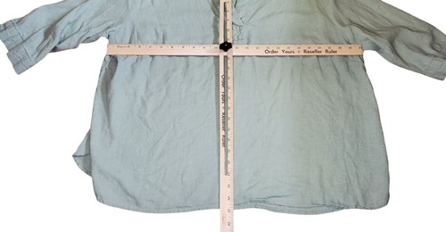 Anthropologie Porophrose Linen Popover Top Size 3X Sage Green Boho Beach Lounge - 第 2/6 張圖片