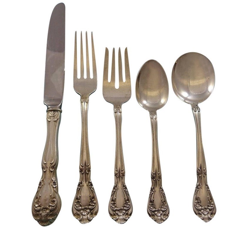 Chateau Rose by Alvin Sterling Silver Flatware Set for 12 Service
