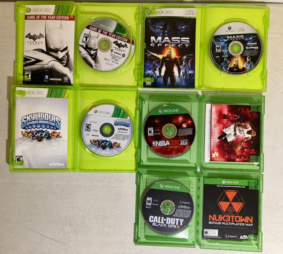 Lot of 7 Xbox one-Xbox 360-8MB Flash & Wii UMD Disc Video Lot of 7 Xbox one-Xbox 360-8MB Flash & Wii UMD Disc Video