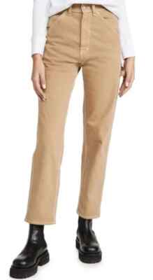 NWOT Denimist Chapel Carpenter Jeans High Rise Crop Straight Sand Beige Size 26