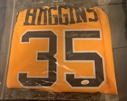 Camiseta deportiva de baloncesto Bob Huggins West Virginia amarilla automática certificado de autenticidad JSA HOF - Imagen 1 de 3