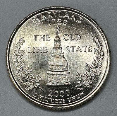 2000-P Maryland State Quarter 25cent Coin from US Mint Set