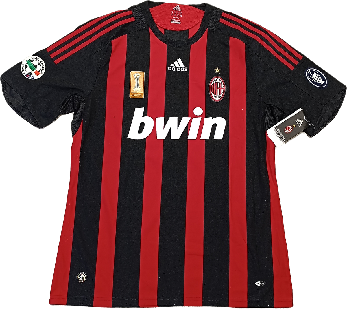 maglia calcio vintage GATTUSO AC Milan 2008 2009 Bwin Adidas