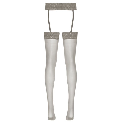 Women Glossy Sheer Lace Garter Belt Stocking Stretchy Cutout Suspender Pantyhose - 第 44/98 張圖片