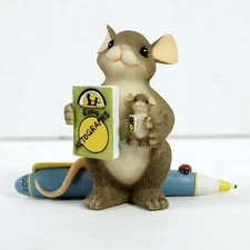 NIB Fitz and Floyd Charming Tails "MAY I HAVE YOUR AUTOGRAPH" Figurine 98/294