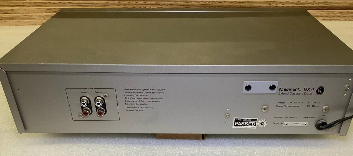 NAKAMICHI BX-1 Cassette Deck in Silver 2 Head Made in Japan