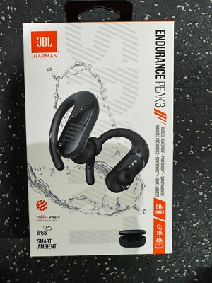 JBL Endurance Peak III In Ear Wireless Headphones - Black JBL Endurance Peak III In Ear Wireless Headphones - Black