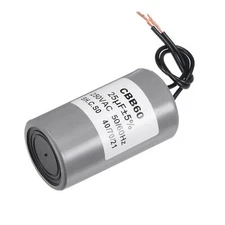 CBB60 Run Capacitor 25uF 250V AC 2 Wires 50/60Hz Cylinder Motor Running