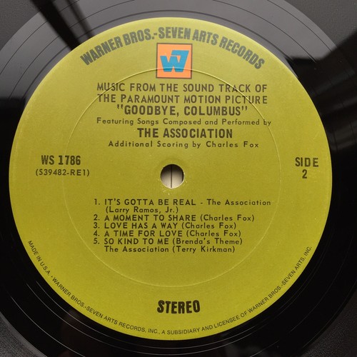 The Association • Charles Fox GOODBYE COLUMBUS Pop Film Soundtrack LP Ali McGraw - Picture 11 of 12