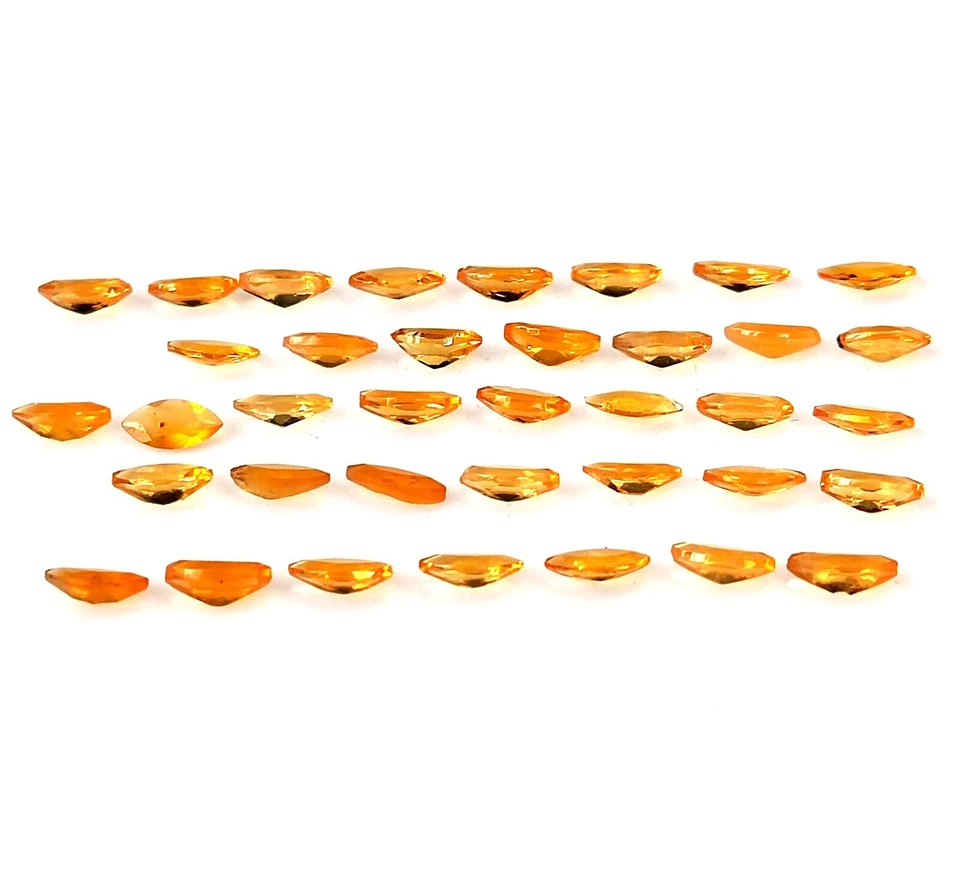 2.5X5 MM MARQUISE CUT AAA+ NATURAL MEXICAN FIRE OPAL FACETED GEMSTONE 37 PIECES - Image 4 of 4