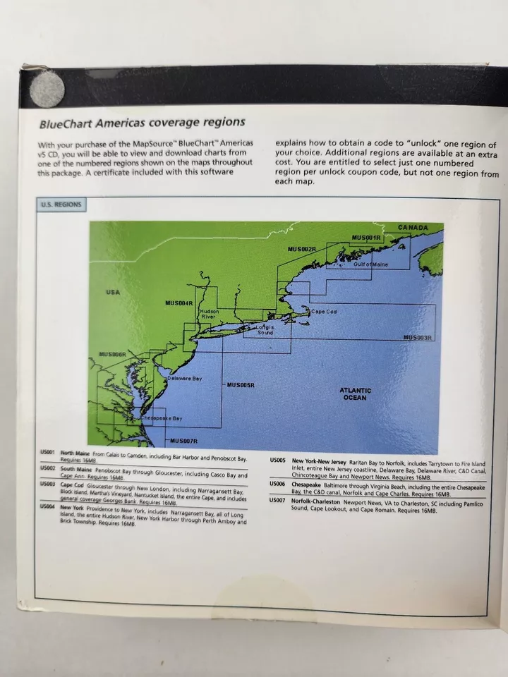 Garmin BlueChart Version 5 Americas New Sealed South America Canada Carribean - Image 3 of 4