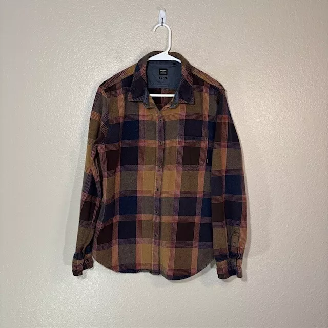 prana weathered golden canyon flannel snap shirt