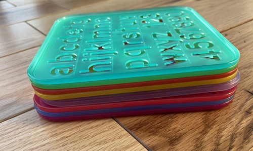 Vintage Tupperware Tuppertoys Schablonenkunst 8er Set - 1987 Zahlen Buchstaben Tier - Bild 11 von 12