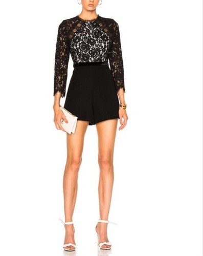 ALEXIS TAMMY ROMPER IN BLACK & WHITE SZ M $473 - Picture 7 of 9
