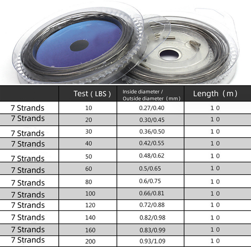 7 Strands Steel Weave Wire Fishing Leader Line Nylon Coated Anti Corrosion Line - Picture 17 of 27