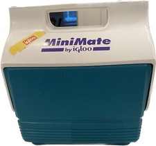 Vintage MINI MATE Cooler By Igloo 90s Retro Teal/Purple Made In USA