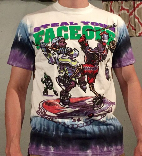 Faceoff tie dye Hockey T-Shirt 