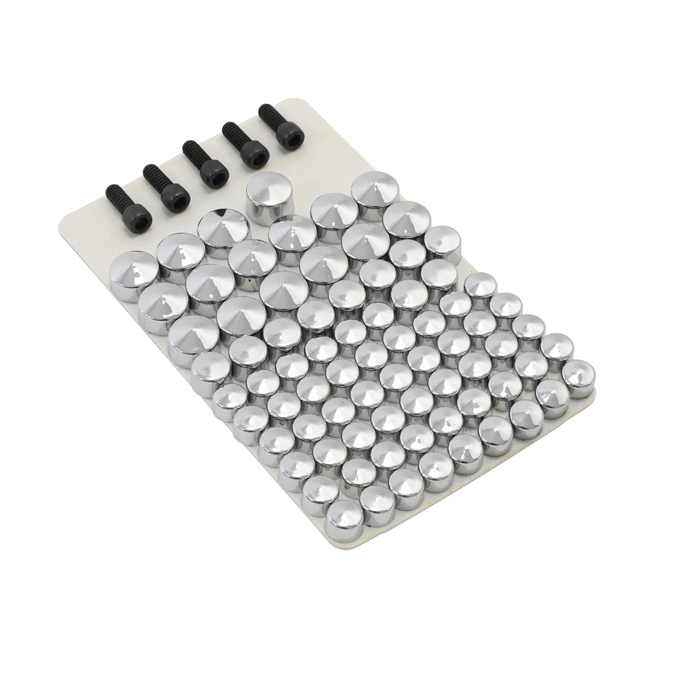 Tapas de perno ABS cromadas para Harley Electra Street Road Glide 2007-2013 Foto 2 de 4