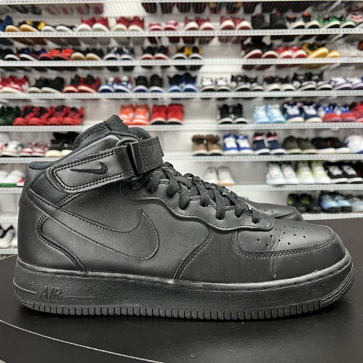 Nike Air Force 1 Mid '07 Triple Black 315123-001 Men's Size 11.5