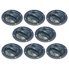 (8) Recessed Full 360 Swivel 6000# Rated Rope D Ring Tie Down Trailer Truck Car
