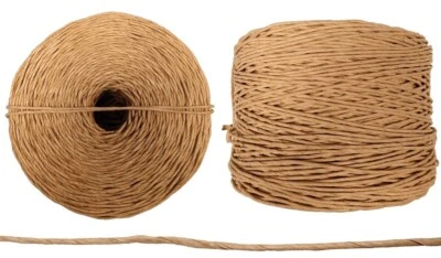 CSB-CENTER Papierschnur Schnur Flechtschnur beige für Stuhlsitz uvm. Ø 3-4mm, Rolle ~500m