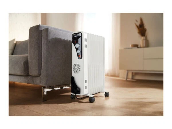 Silvercrest 2.4kW Oil-Filled Radiator 2400w Frost Protection 9 Fins Heater  | eBay