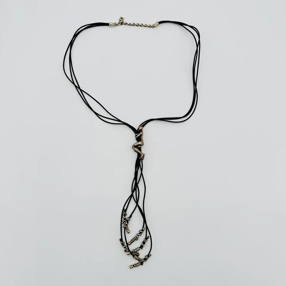 Collar UNO De 50 Be A Climb Bolo Borla Deslizante Mujer Colgante Plata y Cuero Foto 4 de 4