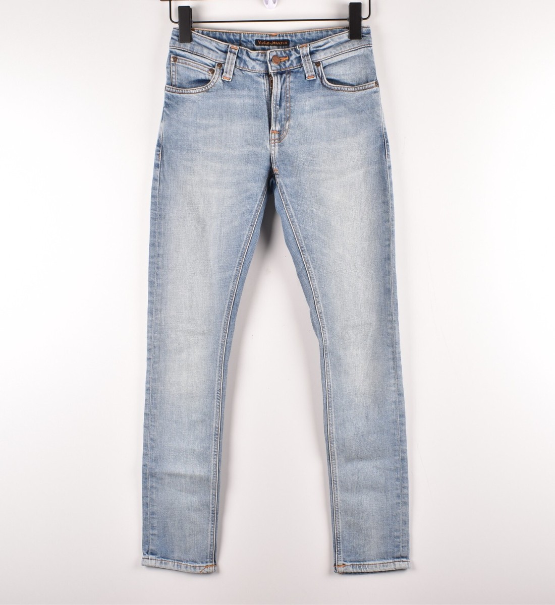 Nudie Jeans Skinny Lin Light Blue Pwr Women Stretch Jeans Size 26/30