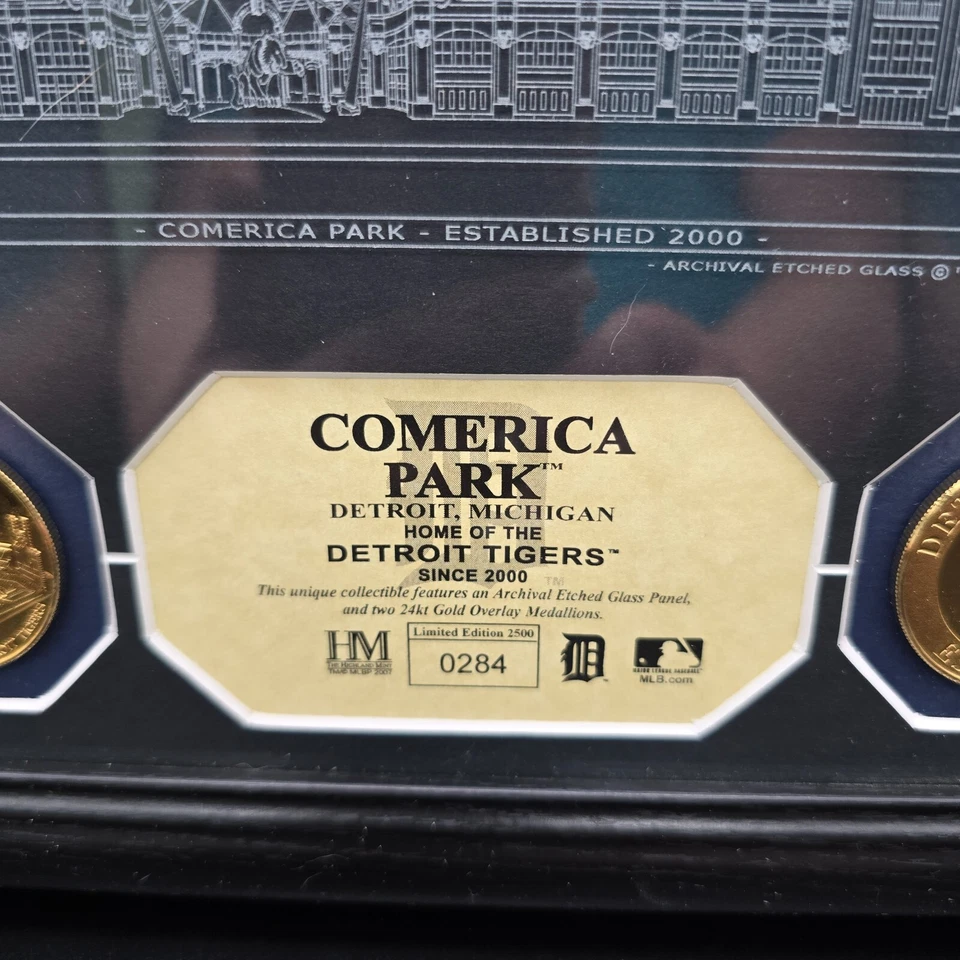 Placa de pared Detroit Tigers Comerica Park 0147/2500 edición limitada Highland como nueva Foto 2 de 4