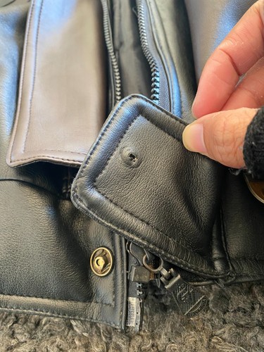 G.V. Italy Moda Luxury Design Biker Vintage Faux Leather Black/Brown Large - Picture 6 of 18