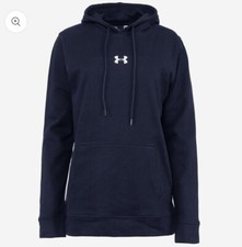 Under Armour Womens Small Navy Blue Rival Fleece Hoodie  NWT  FALL SALE 24.99