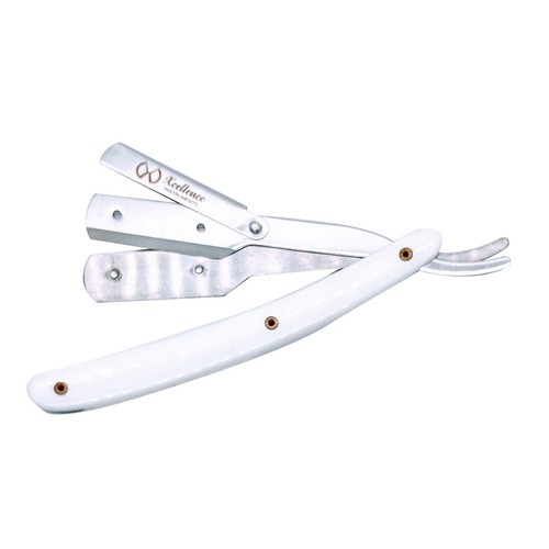 Xcellence Barber Straight Razor Cut Throat Shaving Folding Razor Black or White - Picture 28 of 45