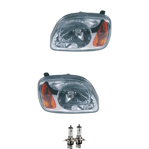 Halogen Scheinwerfer Frontscheinwerfer Set H4 für Nissan Micra II inkl. Lampen