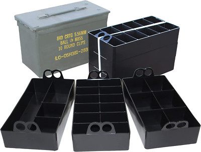 ACO Ammo Can Organizer, 3 Pack, USA Made, Black