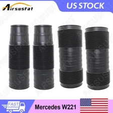 4xFront Rear Shock Absorber Dust Cover Boot For Mercedes W221 ABC C216 Hydraulic