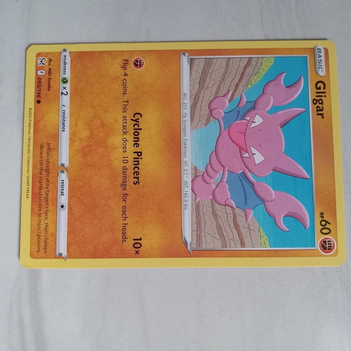 2022 Pokémon Gligar Lost Origin #095/196 Basic Common | eBay